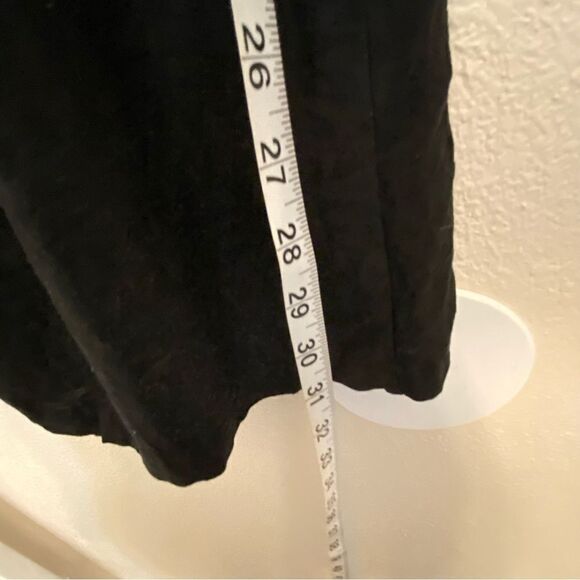 Madewell Black Scenic View Scallop open Back Dress 100% silk short sleeve XS - Picture 10 of 11